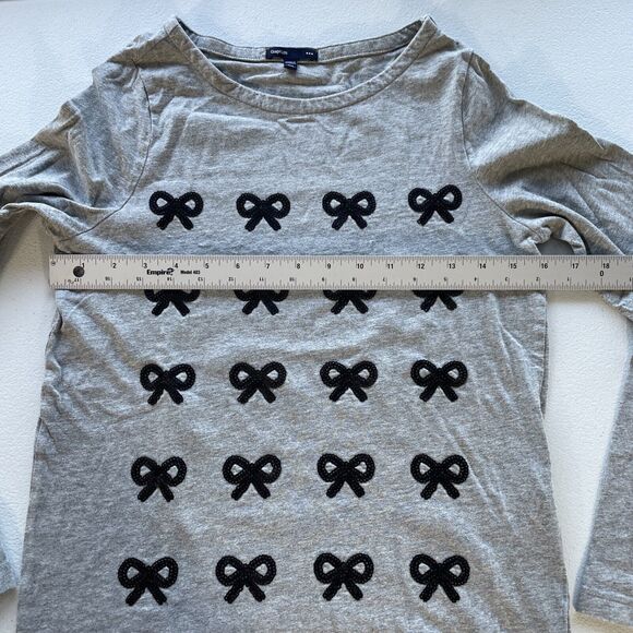 Lot Of 2 Gap Old Navy Youth Girls 14-16 Long Sleeves Top T-shirt Sequined Bows - Picture 7 of 13
